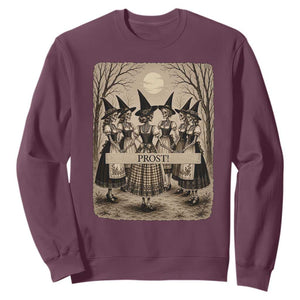 Skeleton Witches Coven Oktoberfest Sweatshirt German Dirndl Spooky Beer Festival Gift