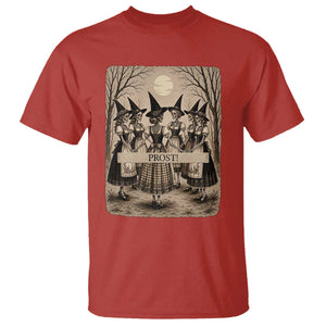 Skeleton Witches Coven Oktoberfest T Shirt German Dirndl Spooky Beer Festival Gift