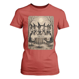 Skeleton Witches Coven Oktoberfest T Shirt For Women German Dirndl Spooky Beer Festival Gift