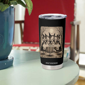 Skeleton Witches Coven Oktoberfest Tumbler Cup German Dirndl Spooky Beer Festival Gift