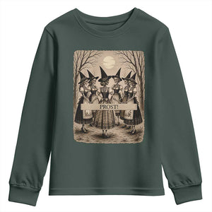 Skeleton Witches Coven Oktoberfest Youth Sweatshirt German Dirndl Spooky Beer Festival Gift
