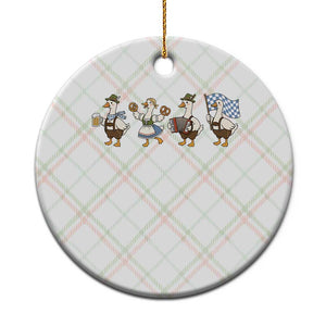 Silly Goose Oktoberfest Ceramic Ornament Cute Bavarian Beer Festival Animal Humor