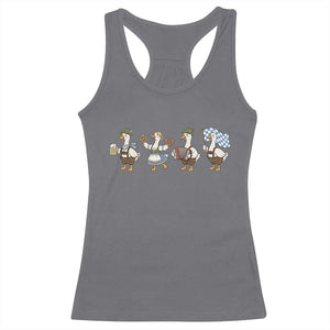 Silly Goose Oktoberfest Racerback Tank Top Cute Bavarian Beer Festival Animal Humor