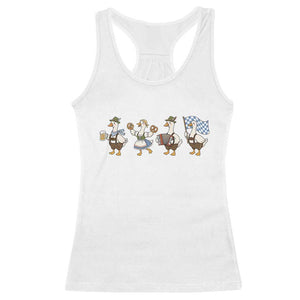 Silly Goose Oktoberfest Racerback Tank Top Cute Bavarian Beer Festival Animal Humor