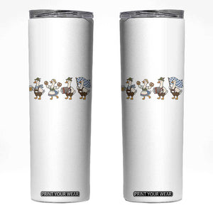 Silly Goose Oktoberfest Skinny Tumbler Cute Bavarian Beer Festival Animal Humor