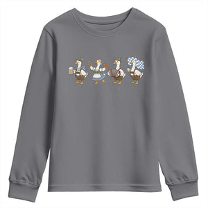 Silly Goose Oktoberfest Youth Sweatshirt Cute Bavarian Beer Festival Animal Humor