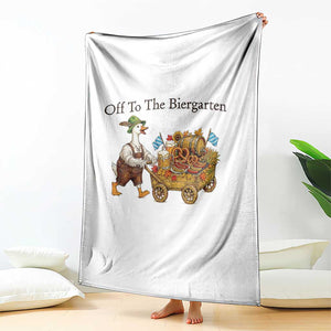 Funny Goose German Beer Festival Throw Blanket Off To The Biergarten