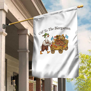 Funny Goose German Beer Festival Garden Flag Off To The Biergarten