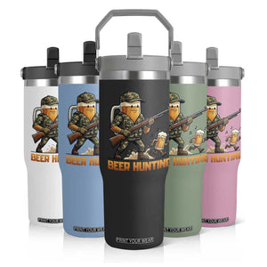 Beer Hunting Season Open Flip Straw Tumbler Beer Hunter Brew Lover Humor
