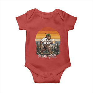 Prost Yall Bigfoot Baby Onesie Vintage Oktoberfest Beer Lover Sasquatch Gift