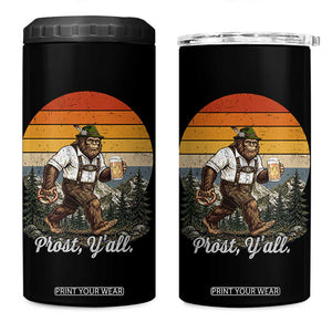Prost Yall Bigfoot 4 in 1 Can Cooler Tumbler Vintage Oktoberfest Beer Lover Sasquatch Gift