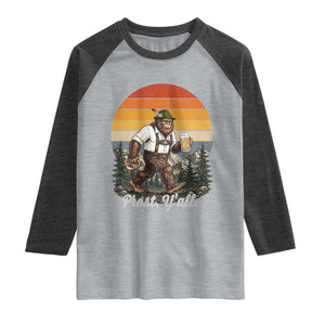 Prost Yall Bigfoot Raglan Shirt Vintage Oktoberfest Beer Lover Sasquatch Gift