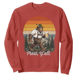 Prost Yall Bigfoot Sweatshirt Vintage Oktoberfest Beer Lover Sasquatch Gift