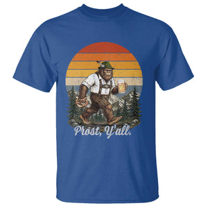 Prost Yall Bigfoot T Shirt Vintage Oktoberfest Beer Lover Sasquatch Gift