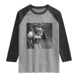 Bigfoot Oktoberfest Raglan Shirt Vintage Dirndl German Beer Festival Humor