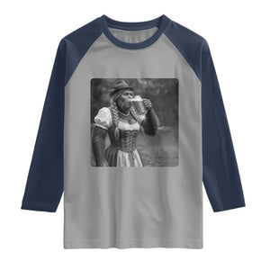 Bigfoot Oktoberfest Raglan Shirt Vintage Dirndl German Beer Festival Humor