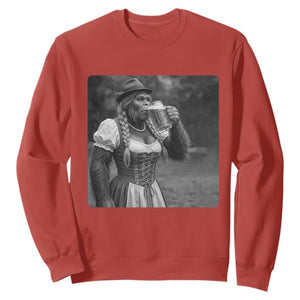 Bigfoot Oktoberfest Sweatshirt Vintage Dirndl German Beer Festival Humor