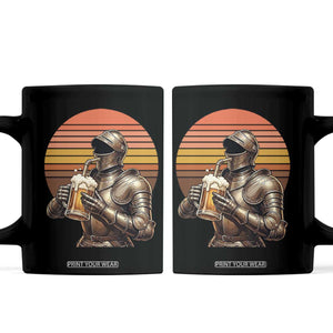 Funny Medieval Renaissance Drinker Coffee Mug Vintage Knight In Armor Beer Lover