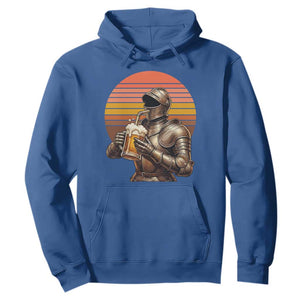Funny Medieval Renaissance Drinker Hoodie Vintage Knight In Armor Beer Lover