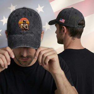 Funny Medieval Renaissance Drinker Washed Cotton Baseball Cap Vintage Knight In Armor Beer Lover