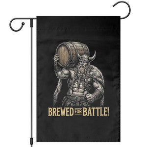 Vintage Viking Beer Drinker Warrior Gift Garden Flag Brewed For Battle