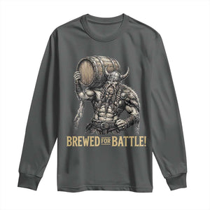 Vintage Viking Beer Drinker Warrior Gift Long Sleeve Shirt Brewed For Battle