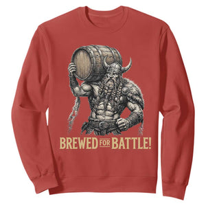 Vintage Viking Beer Drinker Warrior Gift Sweatshirt Brewed For Battle