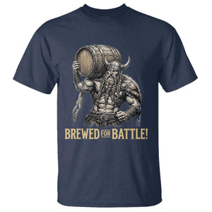 Vintage Viking Beer Drinker Warrior Gift T Shirt Brewed For Battle