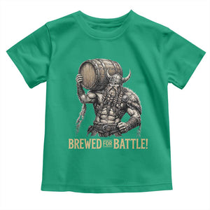 Vintage Viking Beer Drinker Warrior Gift Toddler T Shirt Brewed For Battle