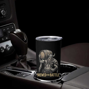 Vintage Viking Beer Drinker Warrior Gift Tumbler Cup Brewed For Battle