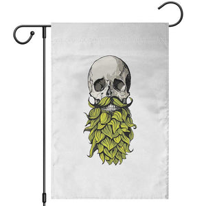 Vintage Craft Brewer Beer Lover Gift Garden Flag Beer Hops Beard Skull