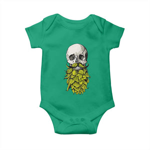 Vintage Craft Brewer Beer Lover Gift Baby Onesie Beer Hops Beard Skull