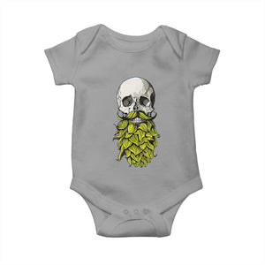 Vintage Craft Brewer Beer Lover Gift Baby Onesie Beer Hops Beard Skull