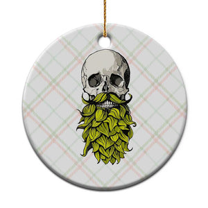 Vintage Craft Brewer Beer Lover Gift Ceramic Ornament Beer Hops Beard Skull