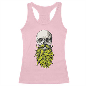 Vintage Craft Brewer Beer Lover Gift Racerback Tank Top Beer Hops Beard Skull