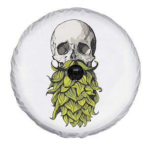 Vintage Craft Brewer Beer Lover Gift Spare Tire Cover Beer Hops Beard Skull