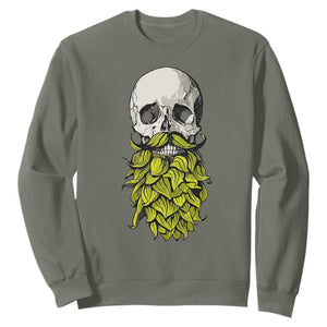 Vintage Craft Brewer Beer Lover Gift Sweatshirt Beer Hops Beard Skull