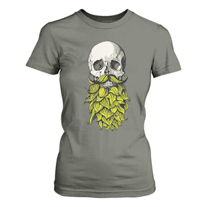 Vintage Craft Brewer Beer Lover Gift T Shirt For Women Beer Hops Beard Skull