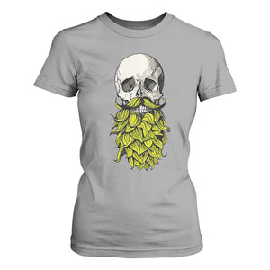 Vintage Craft Brewer Beer Lover Gift T Shirt For Women Beer Hops Beard Skull