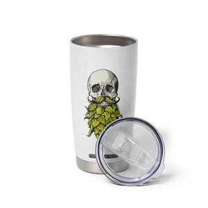 Vintage Craft Brewer Beer Lover Gift Tumbler Cup Beer Hops Beard Skull