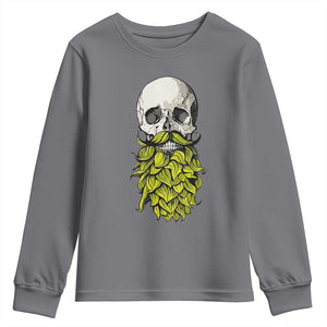 Vintage Craft Brewer Beer Lover Gift Youth Sweatshirt Beer Hops Beard Skull