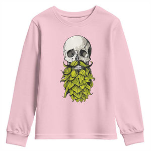 Vintage Craft Brewer Beer Lover Gift Youth Sweatshirt Beer Hops Beard Skull