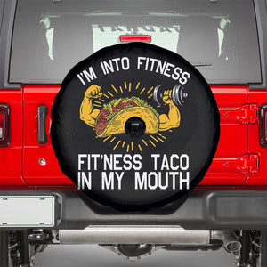 Funny Tacos Lover Spare Tire Cover I Am Into Fitness TS12 Black Print Your Wear
