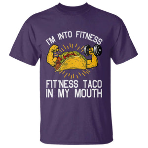 Funny Tacos Lover T Shirt I Am Into Fitness TS12 Purple Print Your Wear