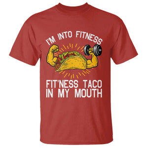 Funny Tacos Lover T Shirt I Am Into Fitness TS12 Red Print Your Wear