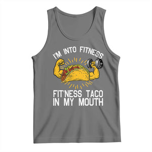 Funny Tacos Lover Tank Top I Am Into Fitness TS12 Black Heather Print Your Wear
