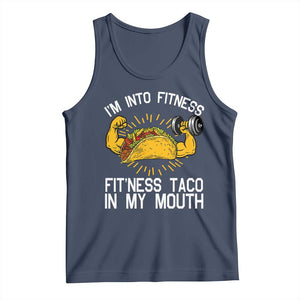 Funny Tacos Lover Tank Top I Am Into Fitness TS12 Navy Print Your Wear