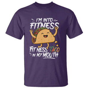 Funny Mexican Food Lover T Shirt I Am Into Fitness Taco In My Mouth TS12 Purple Print Your Wear
