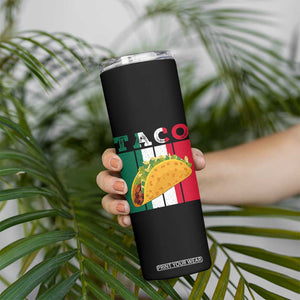 Tacos Lover Mexican Food Skinny Tumbler Funny Quote Gift TS12 Print Your Wear