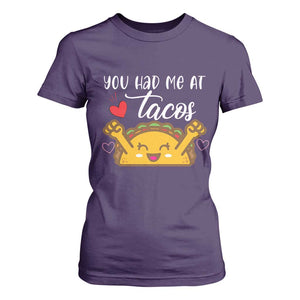 Funny Taco Lover T Shirt For Women You Had Me At Tacos TS12 Purple Print Your Wear